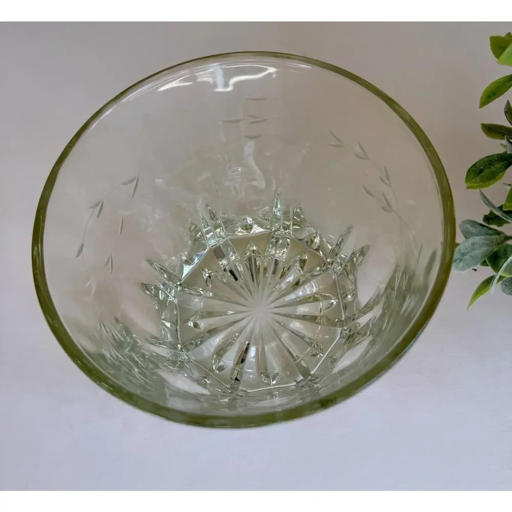 Vintage Princess House Heritage Ice Bucket – Cut Crystal Glass